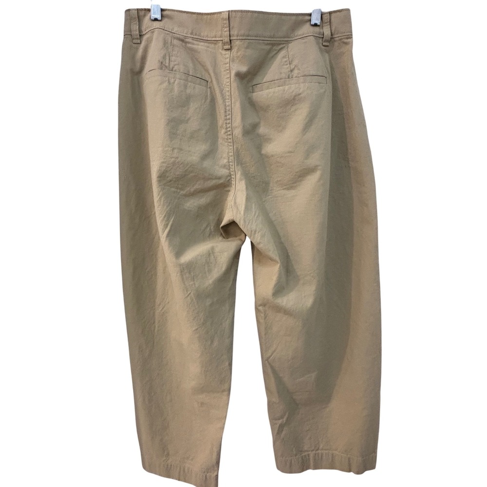 J.Crew‎ Womens Khaki Tan High Rise Cropped Wide Leg Chino Pants Size 28 - Picture 4 of 4